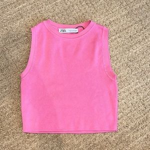 Pink sweater vest tank top